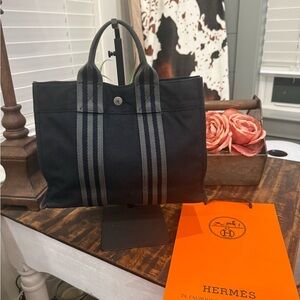 Hermes Fourre Tout Tote Toile PM